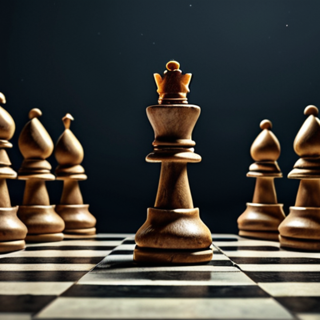 ** "Economic battlefield, fierce competition, business warfare metaphor, intense rivalry, dark and gritty, strategic chess pieces"

**